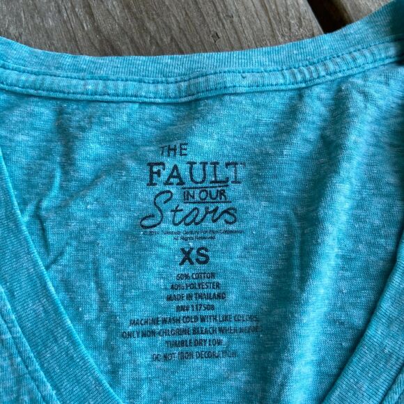 The Fault in Our Stars John Green Tee T-Shirt Blue‎ Size Extra Small XS - Picture 3 of 6